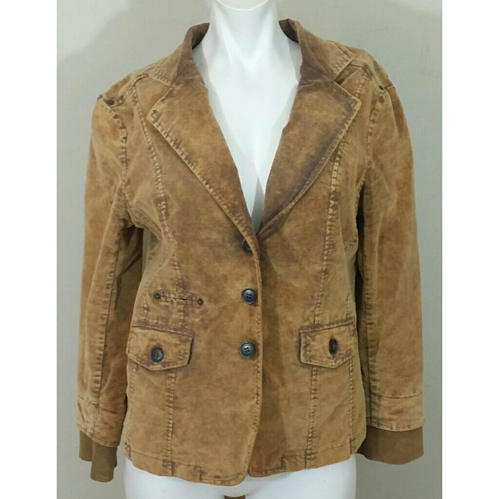 Vintage inspired vegan suede distressed jacket - Picture 4 of 7